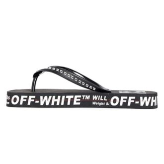 c/o virgil abloh chanclas industriales en blanco y negro para hombre