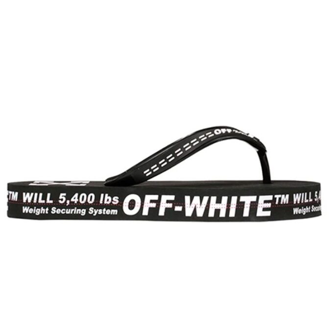 c/o virgil abloh chanclas industriales en blanco y negro para hombre