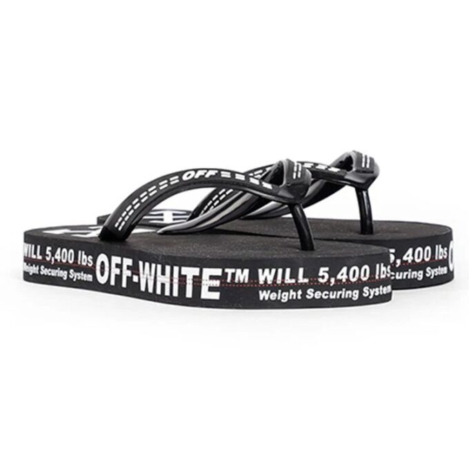 c/o virgil abloh chanclas industriales en blanco y negro para hombre