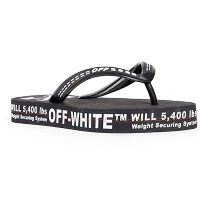 c/o virgil abloh chanclas industriales en blanco y negro para hombre