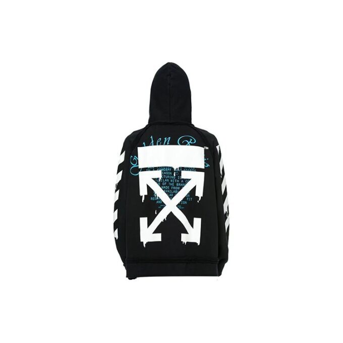 c/o virgil abloh chaqueta para hombre negra con flechas que gotean incompiuto