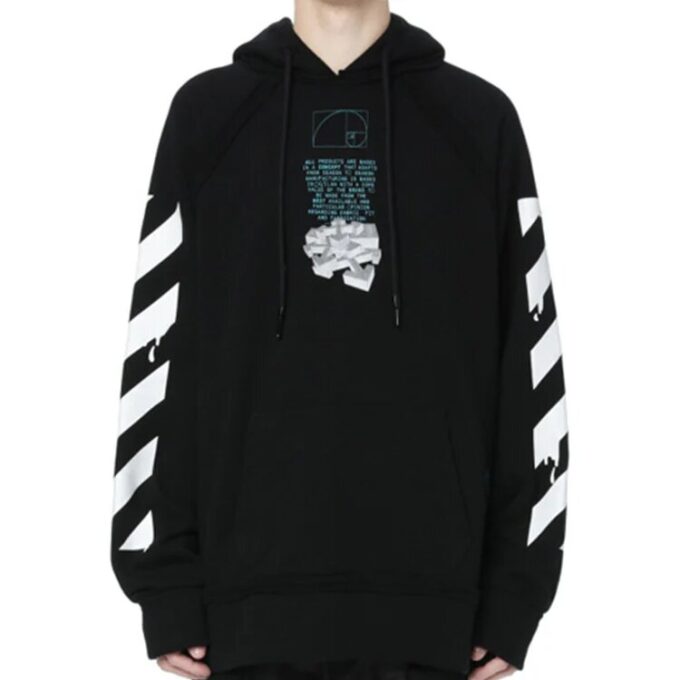 c/o virgil abloh chaqueta para hombre negra con flechas que gotean incompiuto