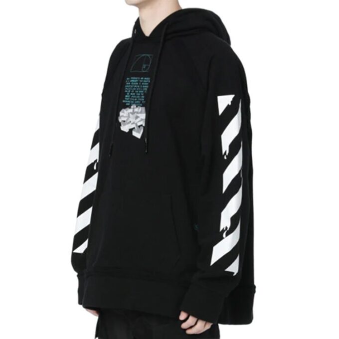 c/o virgil abloh chaqueta para hombre negra con flechas que gotean incompiuto