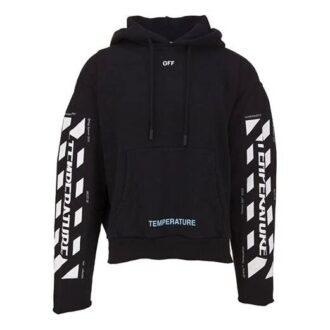 C/o Virgil Abloh Diag Temperature Cropped para hombre, negro
