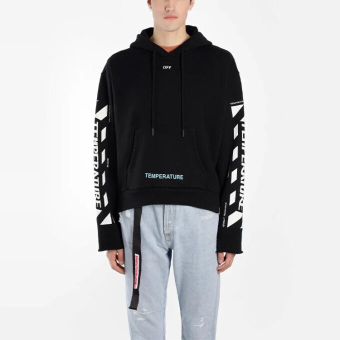 C/o Virgil Abloh Diag Temperature Cropped para hombre, negro