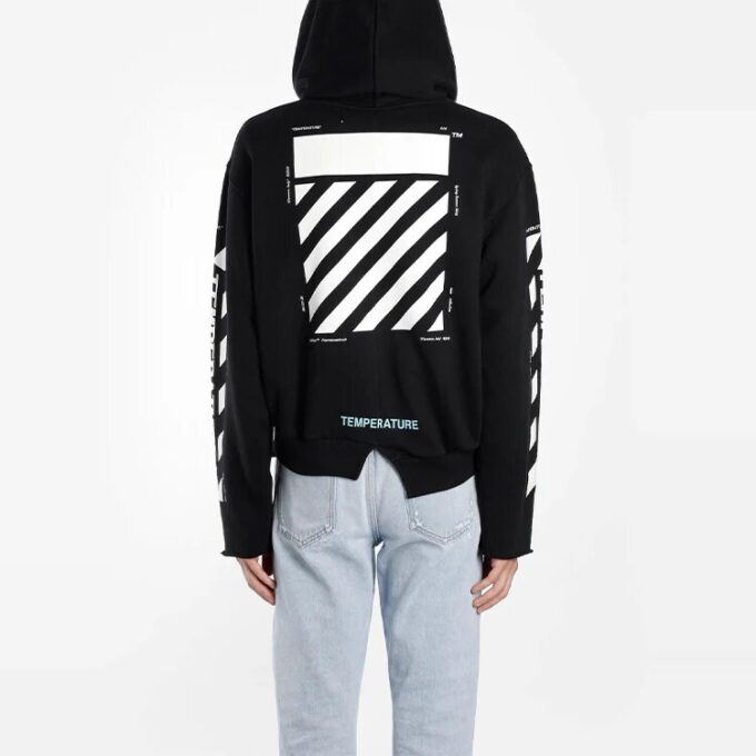 C/o Virgil Abloh Diag Temperature Cropped para hombre, negro
