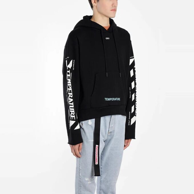 C/o Virgil Abloh Diag Temperature Cropped para hombre, negro