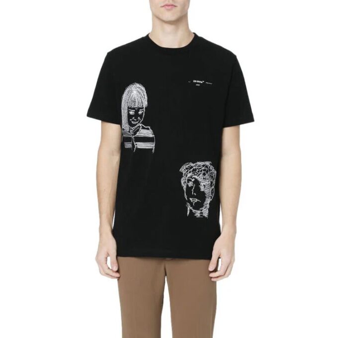 C/O VIRGIL ABLOH Estampado de caracteres pequeños, pantalones cortos, versión estándar, negro