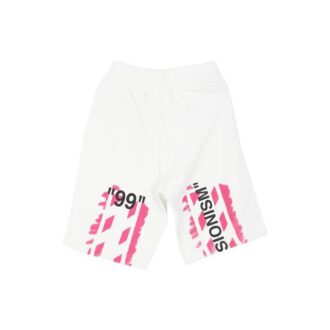 c/o virgil abloh For Men’s Pantalones cortos de chándal blancos con estampado Diag Stencil Blanco/Rosa
