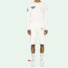 c/o virgil abloh For Men’s Pantalones cortos de chándal blancos con estampado Diag Stencil Blanco/Rosa