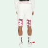 c/o virgil abloh For Men’s Pantalones cortos de chándal blancos con estampado Diag Stencil Blanco/Rosa