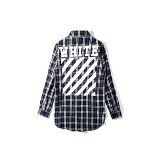 C O VIRGIL ABLOH FW 16FW Camisa a cuadros negra y blanca «Black White»