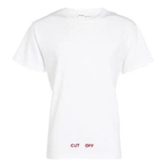 C O VIRGIL ABLOH FW CUT Camiseta de manga corta con letras Blanco