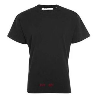 C O VIRGIL ABLOH FW CUT Camiseta de manga corta con letras Negro