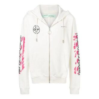 c/o virgil abloh hombre blanco estarcido diagonales cremallera