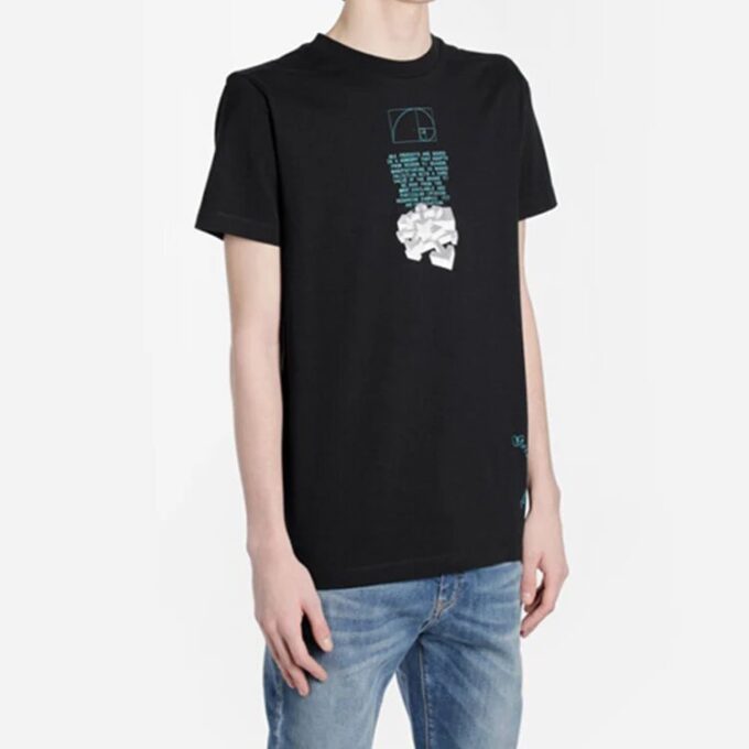 C/O Virgil Abloh Hombre Negro Fibonacci Dripping Arrows Slim