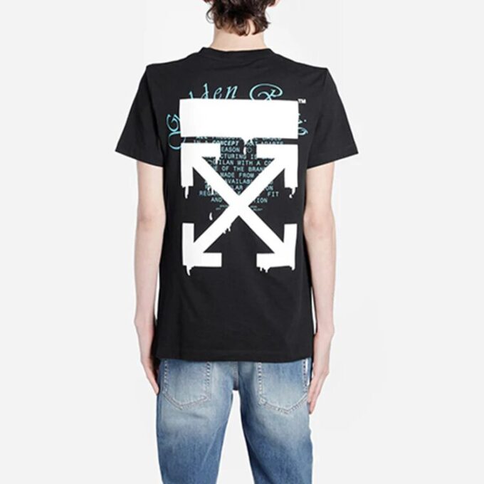 C/O Virgil Abloh Hombre Negro Fibonacci Dripping Arrows Slim