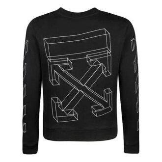 C O Virgil Abloh Jersey 3D Diag Lines «Negro Blanco»