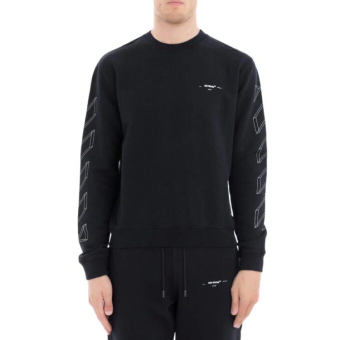 C O Virgil Abloh Jersey 3D Diag Lines «Negro Blanco»