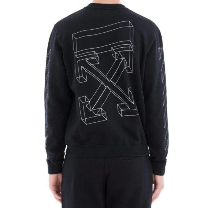 C O Virgil Abloh Jersey 3D Diag Lines «Negro Blanco»