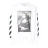 C/O Virgil Abloh Jersey de cuello redondo para hombre Diag Monalisa Blanco
