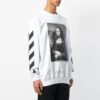 C/O Virgil Abloh Jersey de cuello redondo para hombre Diag Monalisa Blanco