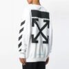 C/O Virgil Abloh Jersey de cuello redondo para hombre Diag Monalisa Blanco
