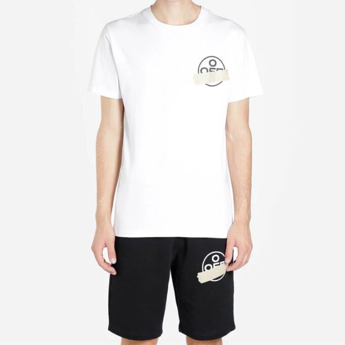 C/O Virgil Abloh Pantalón slim blanco con Tape Arrow