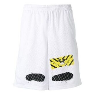 C O VIRGIL ABLOH Pantalones Cortos con rayas de tigre Blanco