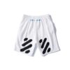 C O VIRGIL ABLOH Pantalones Cortos con rayas de tigre Blanco