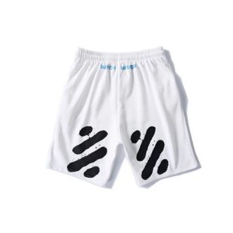 C O VIRGIL ABLOH Pantalones Cortos con rayas de tigre Blanco