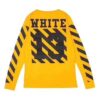 C/O VIRGIL OW 13 Camiseta de manga larga con rayas alfabéticas unisex amarilla