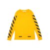 C/O VIRGIL OW 13 Camiseta de manga larga con rayas alfabéticas unisex amarilla