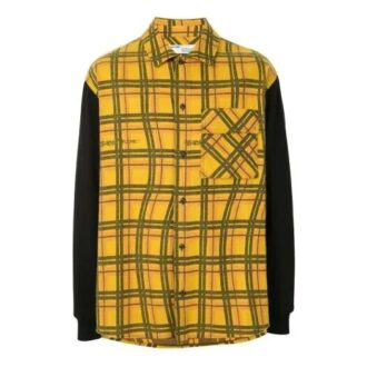 Camisa a cuadros grande amarilla para hombre de Off-White
