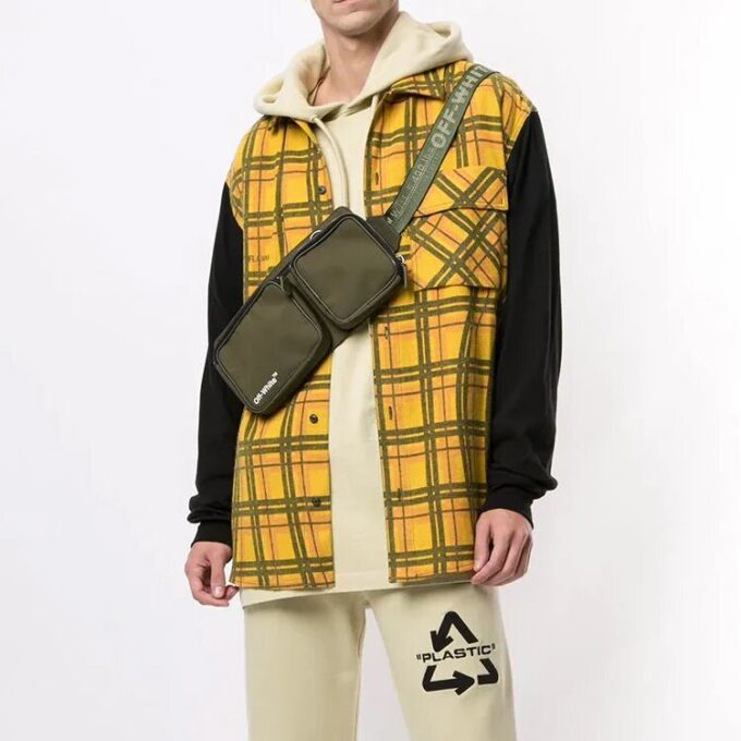 Camisa a cuadros grande amarilla para hombre de Off-White