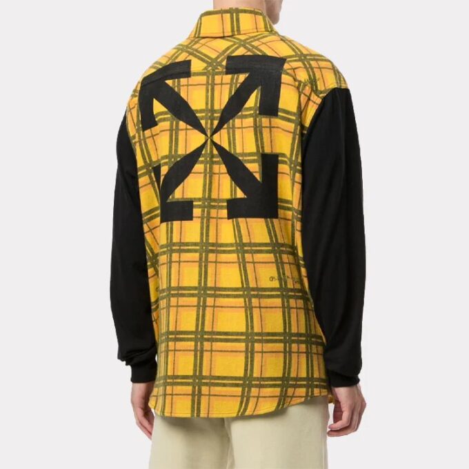 Camisa a cuadros grande amarilla para hombre de Off-White