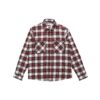 Camisa a cuadros Off-White para hombre SS21 con flecha en la espalda, color rojo