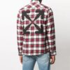 Camisa a cuadros Off-White para hombre SS21 con flecha en la espalda, color rojo