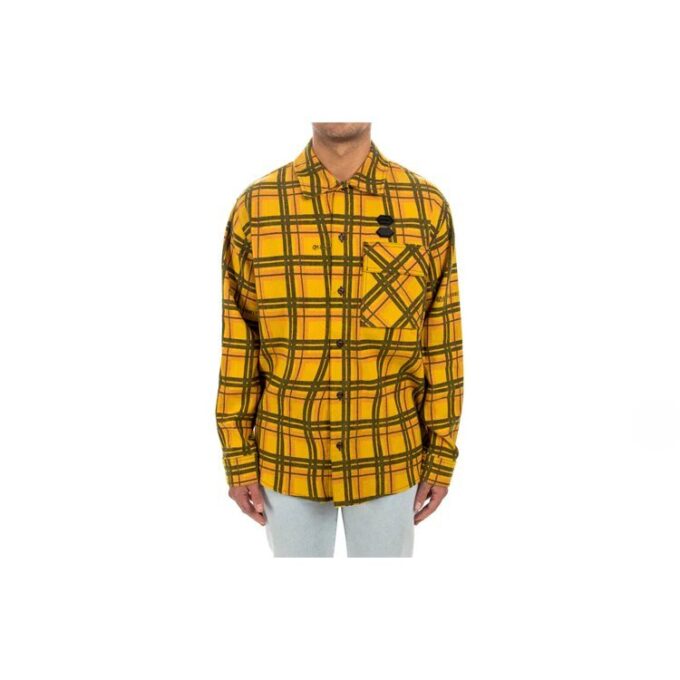 Camisa amarilla a cuadros para hombre de Off-White