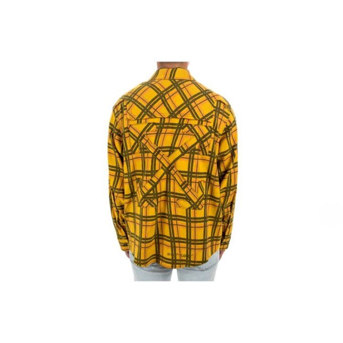 Camisa amarilla a cuadros para hombre de Off-White