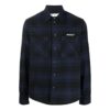 Camisa azul de franela a cuadros con flechas Off-White para hombre