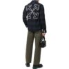 Camisa azul de franela a cuadros con flechas Off-White para hombre