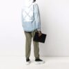 Camisa azul de manga larga con solapa y hebilla Off-White para hombre, colección primavera-verano 2021