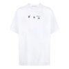 Camisa blanca de manga corta y corte holgado con estampado de letras, colección primavera-verano 2021