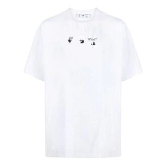 Camisa blanca de manga corta y corte holgado con estampado de letras, colección primavera-verano 2021