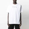 Camisa blanca de manga corta y corte holgado con estampado de letras, colección primavera-verano 2021