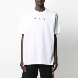 Camisa blanca de manga corta y corte holgado con estampado de letras, colección primavera-verano 2021