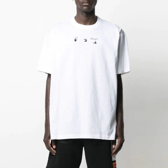Camisa blanca de manga corta y corte holgado con estampado de letras, colección primavera-verano 2021