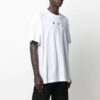 Camisa blanca de manga corta y corte holgado con estampado de letras, colección primavera-verano 2021