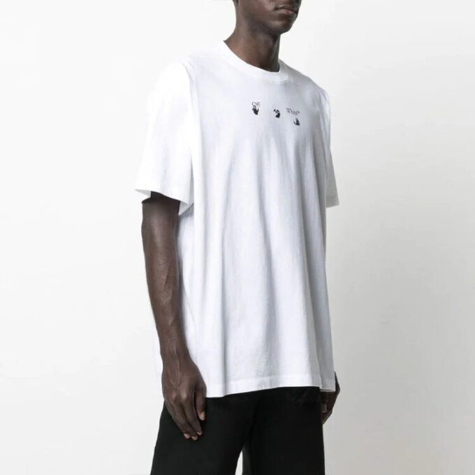 Camisa blanca de manga corta y corte holgado con estampado de letras, colección primavera-verano 2021